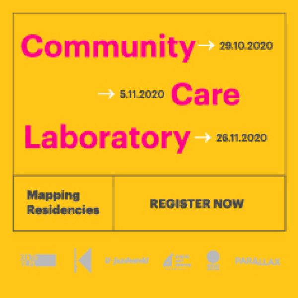  COMMUNITY/CARE/LABORATORY. MAPPING RESIDENCIES  Online seminars & 4th Parallax Forum