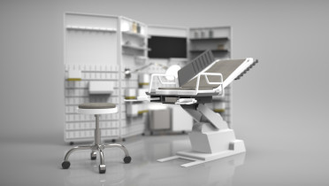  Fotel ginekologiczny wraz z elementami towarzyszącego wyposażenia / Karolina Hołdys / 2016