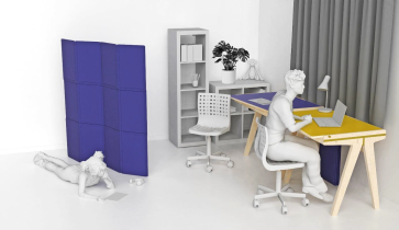 Projekt mebli dla dzieci współdzielących pokój.