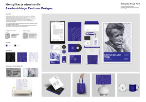 Projekt identyfikacji Akademickiego Centrum Designu, Aleksandra Procak, praca konkursowa, 2016