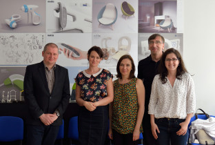 Spotkanie robocze Centrum Pomocy „Święta Elżbieta” w Zabrzu.  Jarosław Czapelka, Agnieszka Nawrat-Szołtysik, Justyna Kucharczyk, Andrzej Sobaś, Jadwiga Rataj