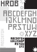 Projekt pisma dekoracyjnego opartego na gridzie_I rok, Karola Ziora, 2025