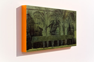 Agnieszka Sośnia, Bezgłosy (side), akryl na desce, 80 x 40 cm, 2017 