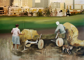 Damian Kater, olej na płótnie, 110 x 150 cm, 2014