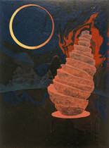 Agnieszka Sośnia, Krzak II (front),  akryl na desce, 65 x 88 cm, 2017