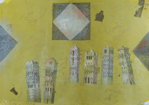 Samotne Wyspy II 100x70 2015 lithopastel