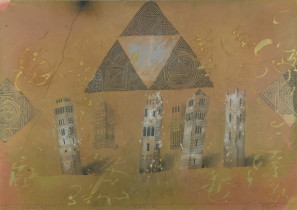 Samotne Wyspy III 100x70 2015 lithopastel