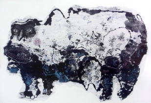 Maja Różycka, bez tytułu, mokulito, 100x140,  2012