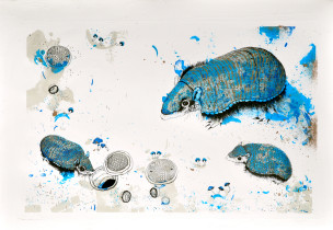 Patrycja Juszczak, Exodus Zwierząt 9, litografia, 100x70, 2010