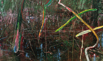 Z cyklu: "Cienie i blaski", 1998, olej, akryl, 130 x 220 cm