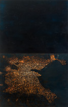 Z cyklu: "Mapy światła", 2012, olej, 280 x 180 cm