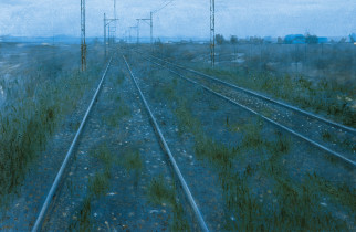 Z cyklu: "Poza horyzont", 2003, olej, 130 x 200 cm