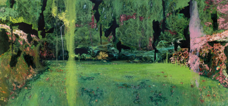 Z cyklu: "Introspekcje", 2017, olej, 110 x 235 cm