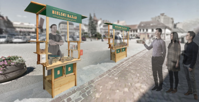 Projekt tożsamości wizualnej Bielskiego Bazaru, Elwira Schabikowska, 2022