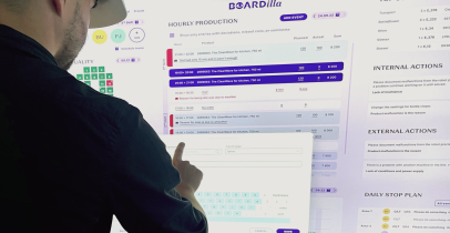 Projekt tablicy interaktywnej wspierającej pracę w fabrykach