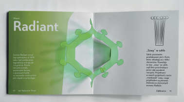 Projekt tożsamości wizualnej element&oacute;w kampanii informacyjno-edukacyjnej przybliżającej tradycję wytwarzania szkła w Dąbrowie G&oacute;rniczej, Michał&nbsp;Pasierb, 2023