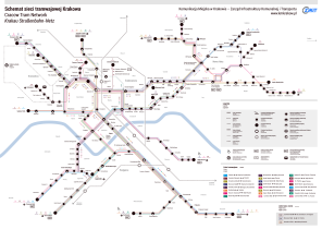Schemat sieci tramwajowej Krakowa, Anna Haczek, 2014/2015