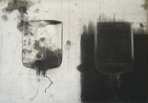 Szymon Prandzioch, Lek III, mezzotinta, 8,5x6, 2008