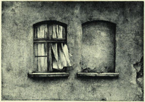 Okno, akwaforta, 1976