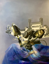 Janina Janicka-Grabowska (V rok/M), bez tytułu, olej na płótnie, 140  x 180 cm, 2020