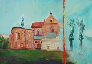 Kamil Maśnica (III rok/M), Klasztor Lubiąż, olej na płótnie, 100 x 70 cm, 2019