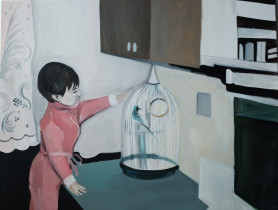 Marta Zygmunt (IV rok/M), Dziecko, olej na płótnie, 100 x 130 cm, 2020