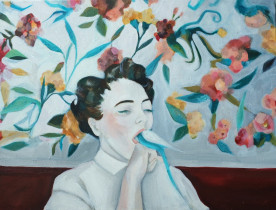 Marta Zygmunt (IV rok/M), Papuga, olej na płótnie, 60 x 80 cm, 2020