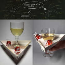 Taca. Projekt kartonowego separatora na elementy spożywcze.