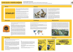 prezentacja danych o cyklu życia wybranego produktu