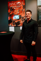 Michał Goliszewski – nagrodzony autor ze swoim plakatem