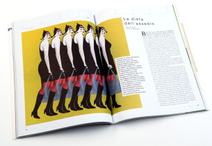 „La dieta dell’assedio” ilustracja w magazynie „Slowfood” nr 44, 2010 r.