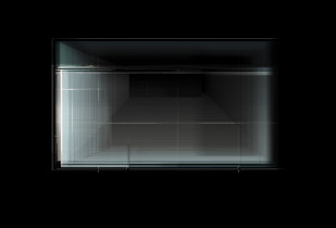 Marta Pogorzelec Enter the Void I, druk UV na pleksi, czarna taśma, 97 x 140 cm, 2012