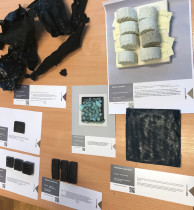 Eksperymenty materiałowe - pr&oacute;bki prezentowane w trakcie zajęć