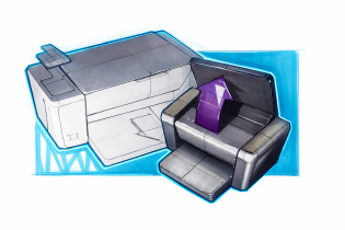 Forma prosta rysunek flamastrami i cienkopisem.