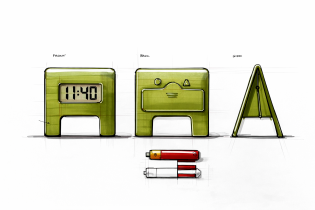 Prosta forma rysunek flamastrami