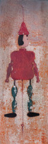Pajac, olej na płótnie, 50 x 18 cm, 2014