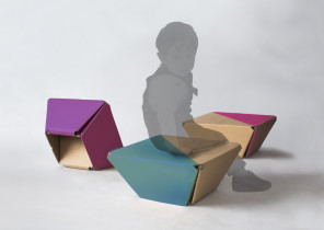 Projekt siedziska kartonowego dla dzieci / Mateusz Mioduszewski